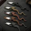 Rasoir de barbier professionnel en style dragon noir Voir les images du produit 5