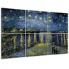 Legendarte - Multipanel Bilder Sternennacht über der Rhone Produktbild-Vorschau 2