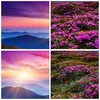 Wanduhr - Rund - Glasuhr - Wiese Berg Himmel Landschaft - Produktbild-Vorschau 8