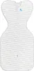 A white baby swaddle sack with a repeating pattern of the words "Love to Dream" in gray text. Produktbild-Vorschau