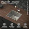ML-Design lavello da cucina con scarico e troppopieno, Anteprima dell’immagine prodotto 2