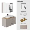 Badmöbel Set Liana Konsole 100 Eiche | Waschbecken | Produktbild-Vorschau 3