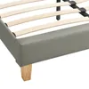 Polsterbett Doppelbett CELINE grau, 120 x 200 cm, inklusive Produktbild-Vorschau 4