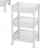 plast team Aufbewahrungs-Trolley mit 3 Körben weiß Produktbild-Vorschau 9