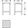 Hocker Serie 801 345 x 500 x 336 mm tiefschwarz Produktbild-Vorschau 5