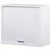 A white cabinet with a roll-up door and a handle. Produktbild-Vorschau
