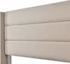 A close-up view of a beige upholstered headboard with horizontal tufting. Produktbild-Vorschau