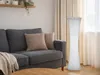 Kleine Wohnzimmer Stehlampe mit Stoff Lampenschirm Weiß, Produktbild-Vorschau 1