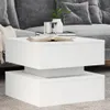 Couchtisch mit LED-Leuchten Weiß 50x50x40 cm Produktbild-Vorschau 2