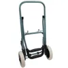 A gray folding trolley with black handles and white wheels, shown against a white background. Produktbild-Vorschau
