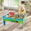 Spieltisch aus Holz, 80-teiliges Eisenbahn-Set, Produktbild-Vorschau 2