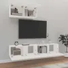vidaXL 3-tlg. TV-Schrank-Set Weiß Holzwerkstoff Produktbild-Vorschau 3