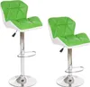Two green and white bar stools are shown against a white background. Podgląd zdjęcia produktu