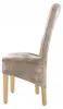 Stuhlhussen 4er Pack XL kühles Beige - Samt Stuhlbezug - Produktbild-Vorschau 9