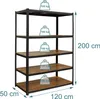 Étagère robuste Relaxdays, 500 kg, L x l x H : 200 x 120 x Voir les images du produit 4