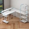HOMCOM-Eckschreibtisch-Spanplatte, Metall-137L x 140B x Produktbild-Vorschau 3