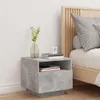 vidaXL Comodino con luci a LED Grigio cemento 40x39x37 cm Anteprima dell’immagine prodotto 3