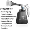 A cleaning gun with a list of its applications. Voir les images du produit