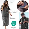 CalmyBEACH: Bata de baño de felpa, para mujer y hombre, Vista previa de la imagen del producto 3