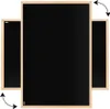 Schwarze magnetische Kreidetafel mit Naturholzrahmen Produktbild-Vorschau 7
