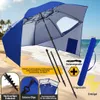 Faziango Strandschirm 210 cm Sonnenschirm mit UV Schutz Produktbild-Vorschau 3