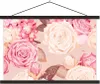 MuchoWow® Textilposter Rosen - Rosa - Weiß - Collage 60x40 Produktbild-Vorschau 1