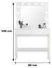 INLEA Schminktisch LARIX mit Hocker, LED-Beleuchtung Produktbild-Vorschau 6