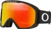 A pair of Oakley ski goggles with a red and yellow lens. Voir les images du produit