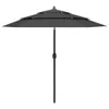 vidaXL Sonnenschirm mit Aluminium-Mast 3-lagig Anthrazit Produktbild-Vorschau 7