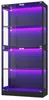 Merax skleněná vitrína s LED osvětlením, 4 dvířka, Náhled obrázku produktu 9
