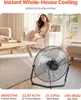 Vevor HIFANXFLOOR20, Binnenventilator met schoepen, Zwart, Productafbeelding-voorbeeld 2