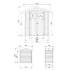Technical drawings and dimensions of a wooden garden shed. Podgląd zdjęcia produktu