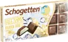 A box of Schogetten Freeze Me Bourbon Vanille chocolates with ice cubes and vanilla flowers. Produktbild-Vorschau