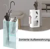 WOLTU Regenschirmständer, 2 Slots, 4 Haken, quadratischer Produktbild-Vorschau 7