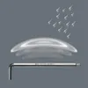 An L-shaped hex key is shown with stylized water droplets and a curved shield-like graphic above it, suggesting protection from water. Produktbild-Vorschau