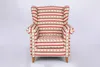Polstersessel Loretta, ca. 86 x 81 x 105 cm – Rot gestreift Produktbild-Vorschau 2