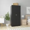 vidaXL Kleiderschrank Schwarz 80x52x180 cm Holzwerkstoff Produktbild-Vorschau 9
