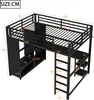 Merax Etagenbett Hochbett 140x200 cm, Kinderbett mit LED, Produktbild-Vorschau 7