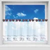 Gardinenset Voile mit Stangendurchzug, 120x140 cm, Blumen Produktbild-Vorschau 2
