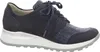 A single navy blue sneaker with a wedge sole is shown against a white background. Náhľad obrázku produktu