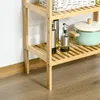 HOMCOM Badregal Standregal mit 3 Ebenen, Bambusregal, Produktbild-Vorschau 7