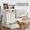 PawHut – skriňa na krmivo pre domáce zvieratá so 2 miskami Náhľad obrázku produktu 6