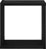 A black wooden cube shelf against a white background. Produktbild-Vorschau