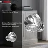 Domino Elegante Crystal A Möbelknopf 30mm in Chrom & Weiß Produktbild-Vorschau 3