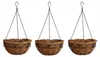 Relaxdays Blumenampel 3 Körbe, Kokos, 33 Liter Volumen, mit Produktbild-Vorschau 7