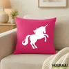 Huuraa Kissenbezug Einhorn Silhouette 40x40cm Fuchsia Produktbild-Vorschau 2