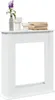 vidaXL Cornice per caminetto bianca 75x20x87,5 cm Materiale Anteprima dell’immagine prodotto 2
