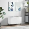 vidaXL Plattenschrank Hochglanz-Weiß 74,5x38x48 cm Produktbild-Vorschau 2