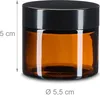 Relaxdays Salbentiegel, 16er Set, 60 ml, Braunglas, Tiegel Produktbild-Vorschau 4