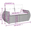 8-tlg. Garten-Sofagarnitur mit Kissen Grau Poly Rattan Produktbild-Vorschau 9